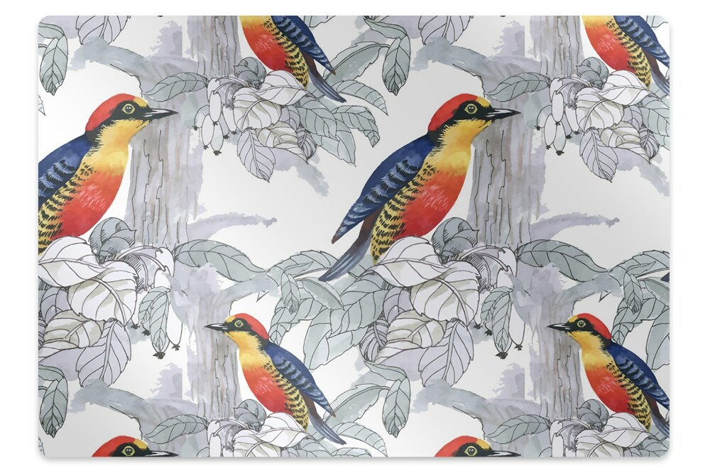 Covoras pentru protectie podea Motiv de pasăre pictat