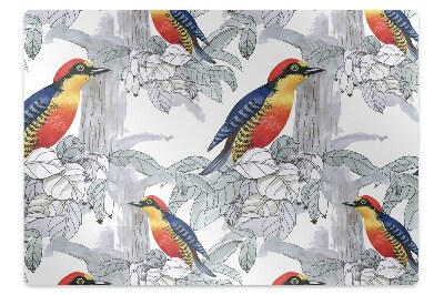 Covoras pentru protectie podea Motiv de pasăre pictat