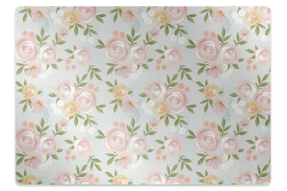 Covoras pentru protectie podea Flori pictate