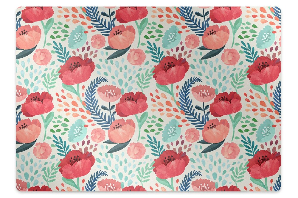 Protectie podea scaun Flori roșii de mac