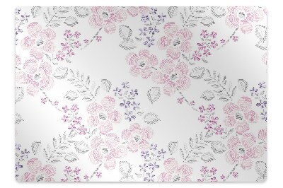 Protectie podea scaun birou Motiv floral