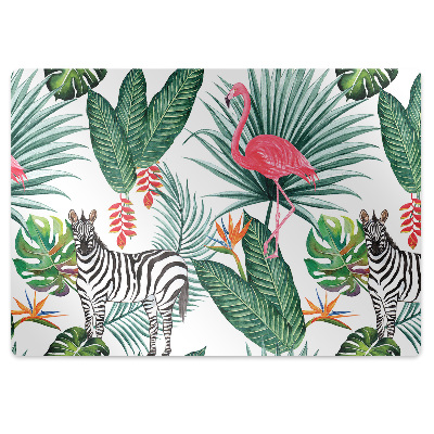 Protectie podea scaun Frumoasă pasăre și zebră