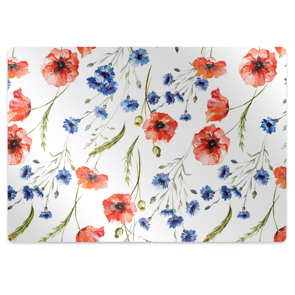 Protectie podea scaun birou Flori roșii