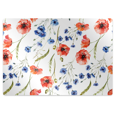 Protectie podea scaun birou Flori roșii