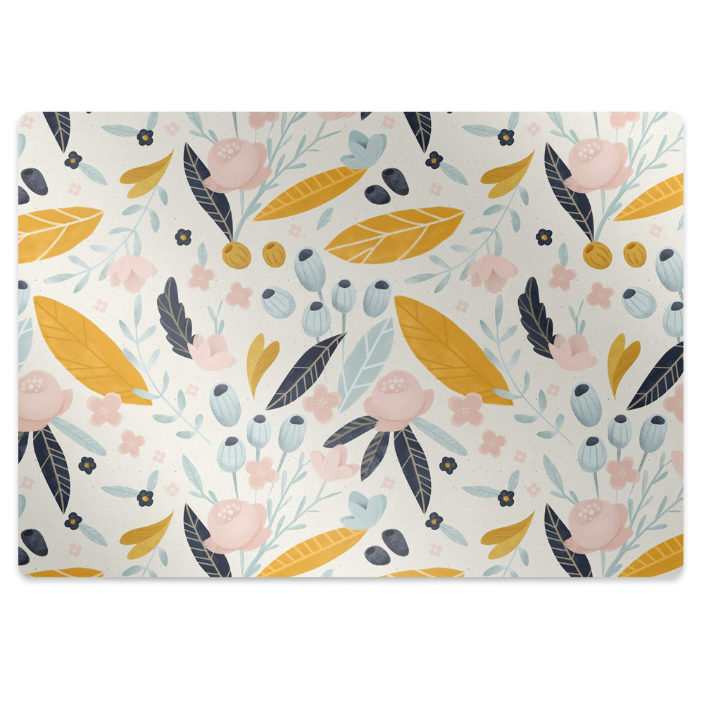 Covoras protectie pardoseala Flori pastelate