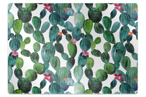 Covoras pentru protectie podea Flori de cactus