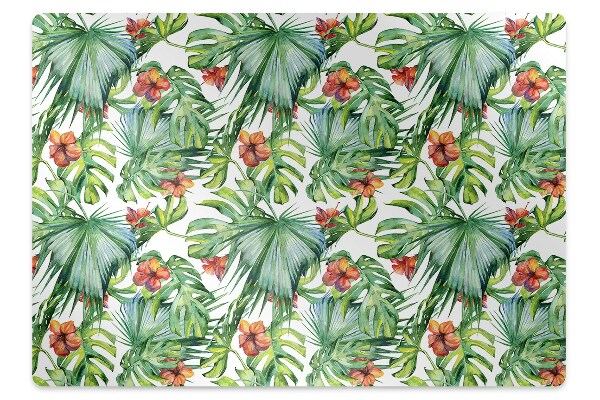 Protectie podea scaun birou frunze hawaiene