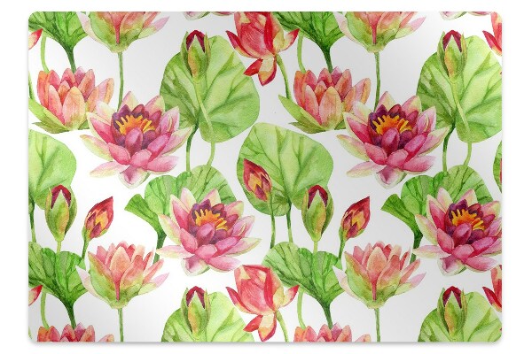 Protectie podea scaun birou Frunze de flori de lotus