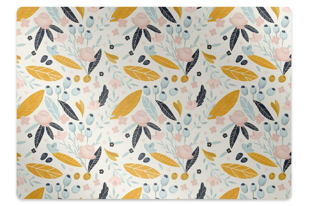 Covoras pentru protectie pardosea Frunze pastelate