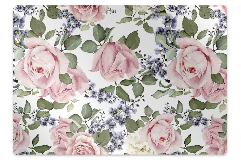 Covoras protectie pardoseala Acuarelă flori trandafiri