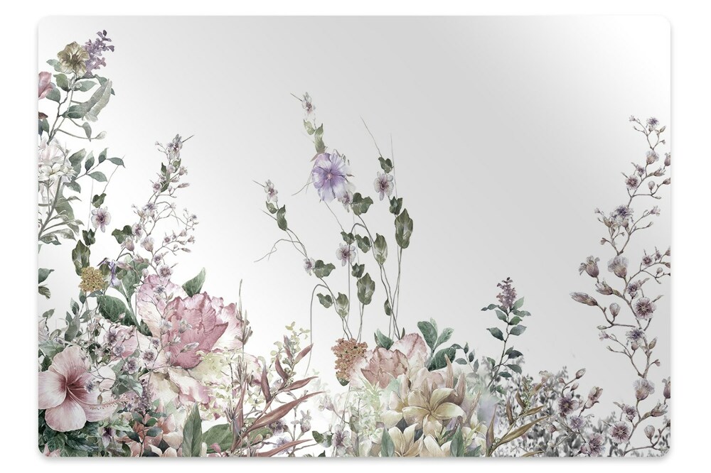 Protectie podea scaun Flori in culori pastelate