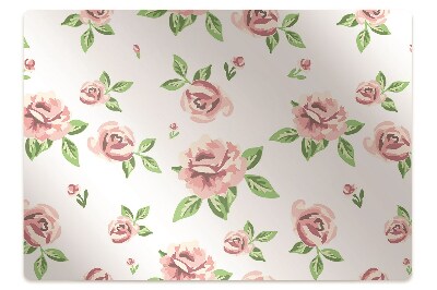 Covoras pentru protectie podea Flori pastelate