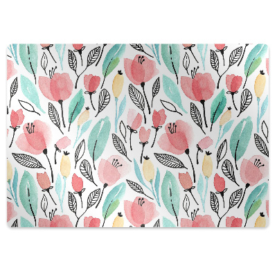 Protectie podea scaun birou Flori strălucitoare