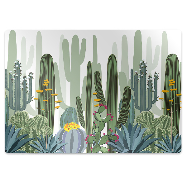 Covoras pentru protectie pardosea Cactusi colorati
