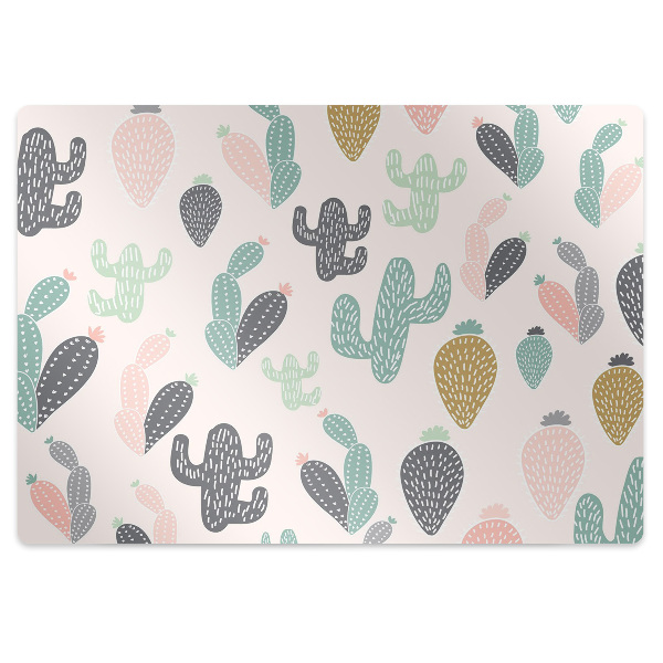 Covoras pentru protectie podea Cactusi colorati