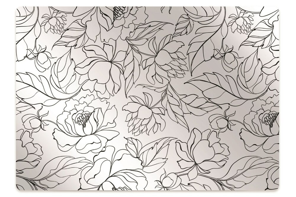 Protectie podea scaun birou Flori de bujor