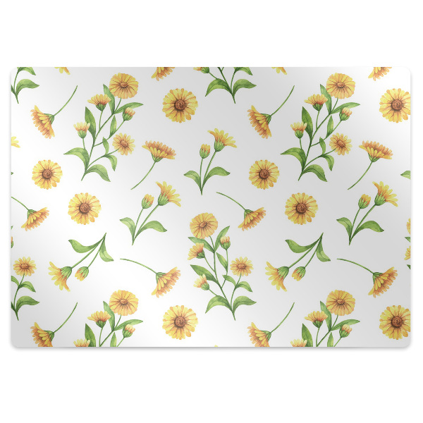 Covoras pentru protectie pardosea Flori de floarea soarelui