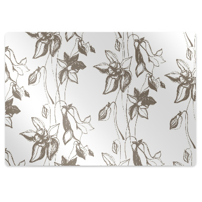 Covoras pentru protectie pardosea Flori desenate