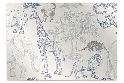 Protectie podea scaun birou Fauna din Madagascar