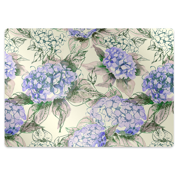 Protectie podea birou Flori de hortensie