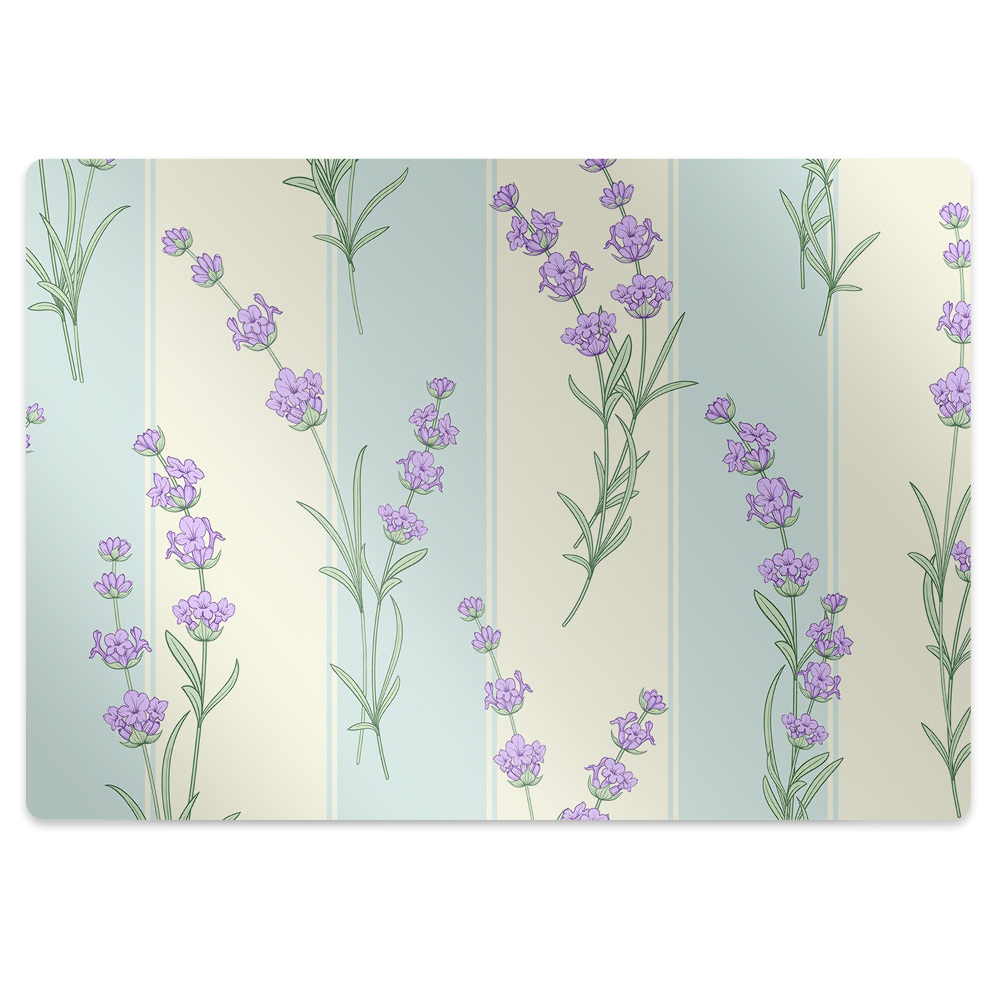 Covoras pentru protectie podea Flori de lavandă