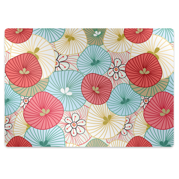 Protectie podea scaun birou Motiv floral
