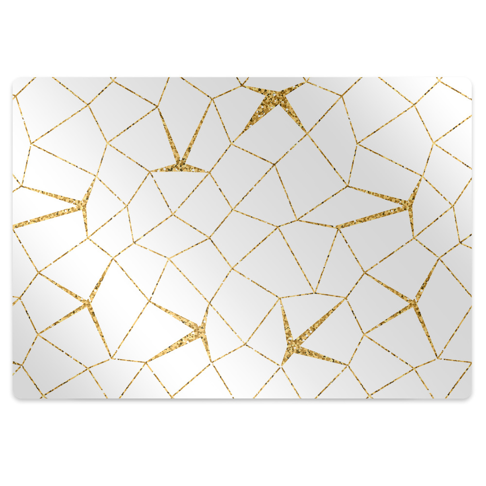 Covoras pentru protectie podea Model de mozaic auriu