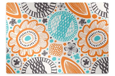 Protectie podea scaun birou Flori pastelate