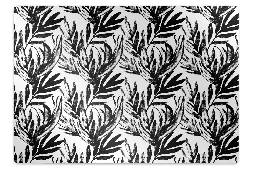 Covoras pentru protectie podea Planta neobișnuită neagră