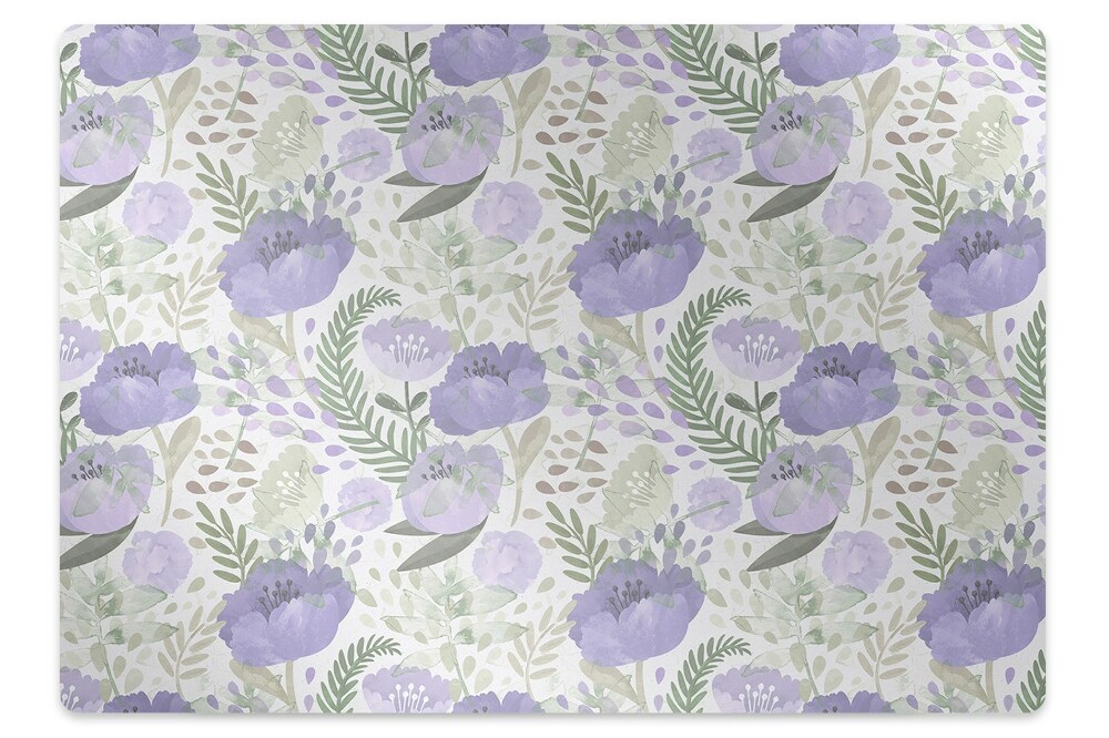 Covoras pentru protectie podea Maci pictati