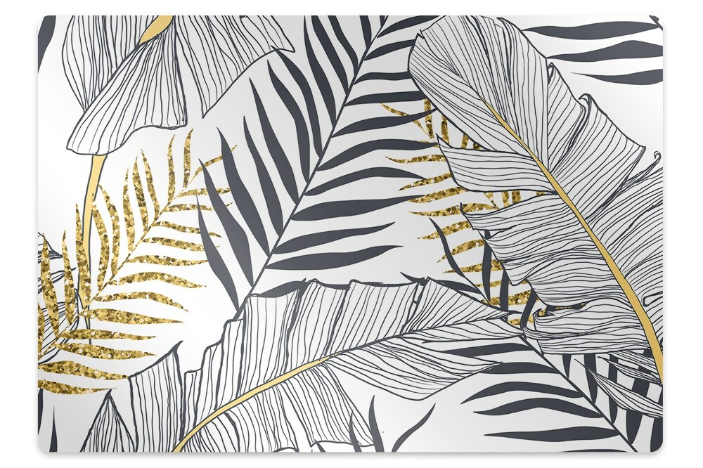 Covoras pentru protectie pardosea frunze aurii