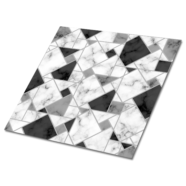 Plăci din pvc autoadezive Marmură albă cu modele de diamante