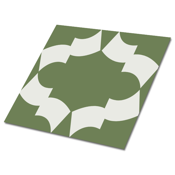 Plăcile de vinil Fundal verde cu model exotic