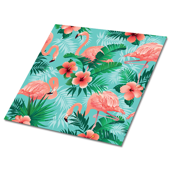 Panouri de vinil pvc Motiv exotic cu flamingo