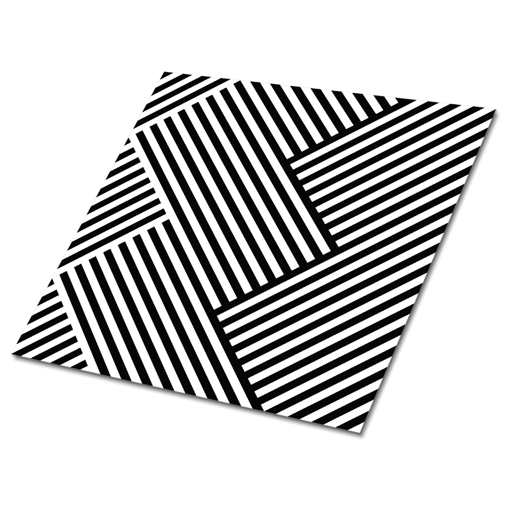 Plăci din pvc autoadezive Linii geometrice negre