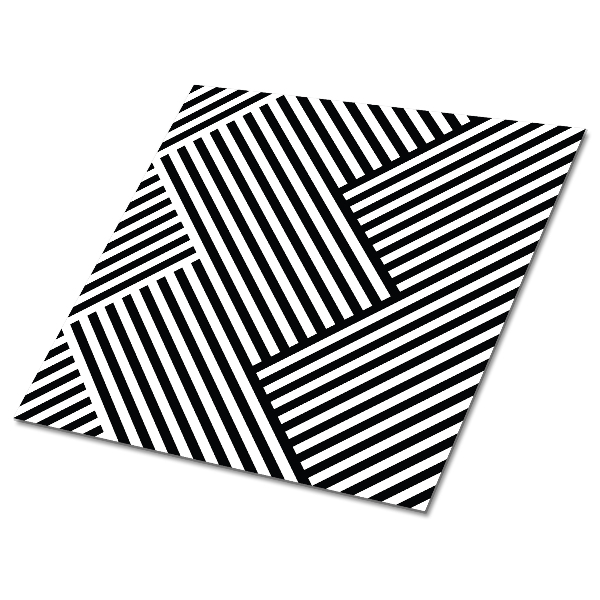 Plăci din pvc autoadezive Linii geometrice negre