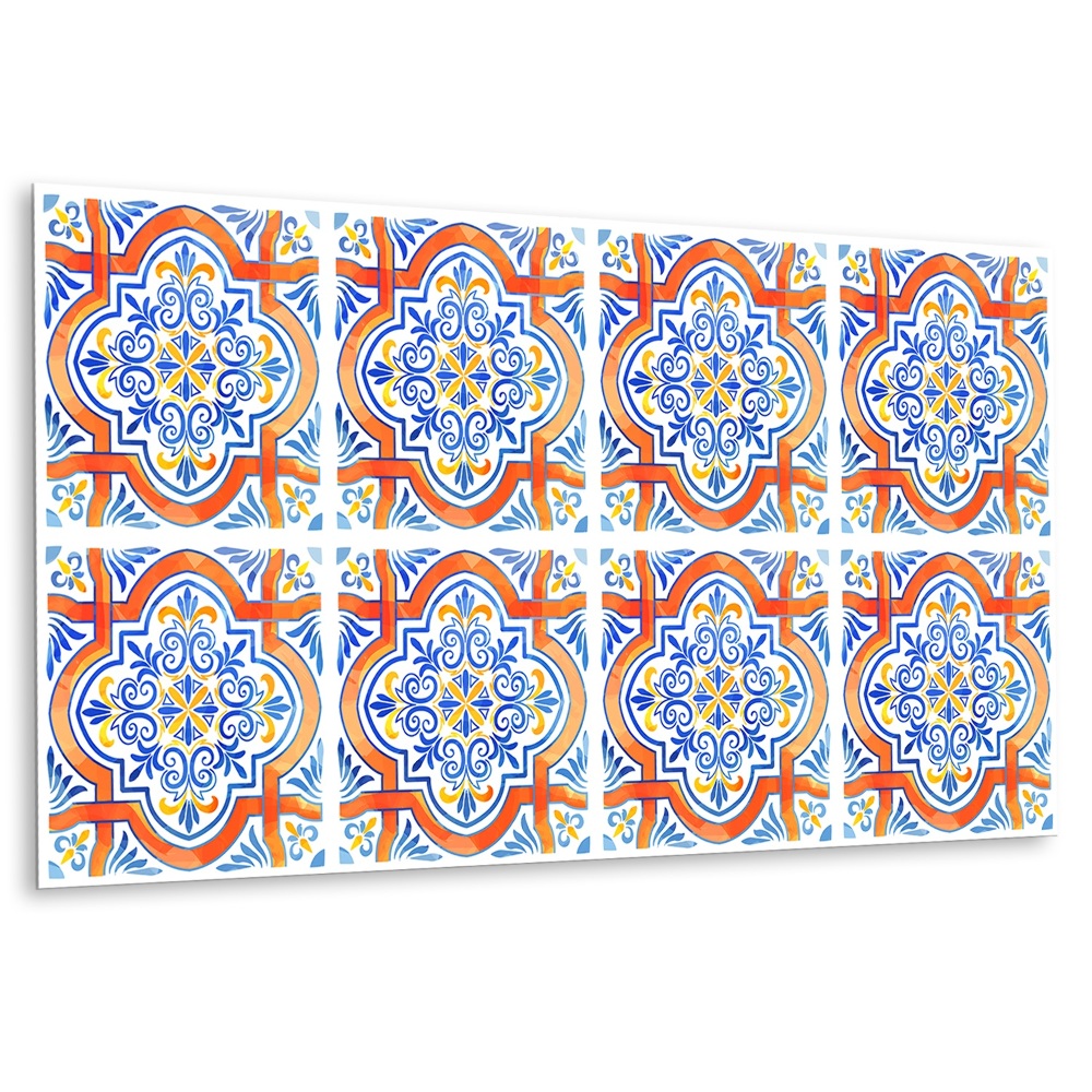 Panou de perete cu grafică în stil Azulejos