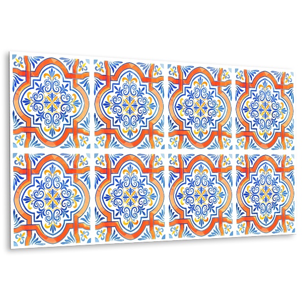 Panou de perete cu grafică în stil Azulejos