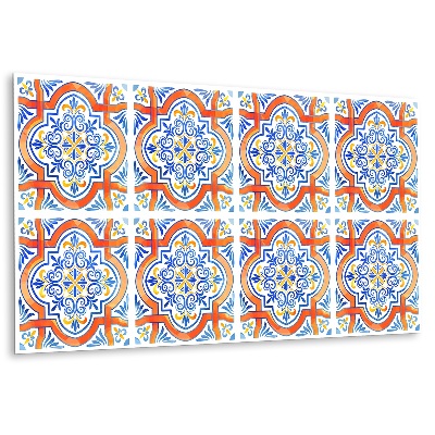 Panou de perete cu grafică în stil Azulejos