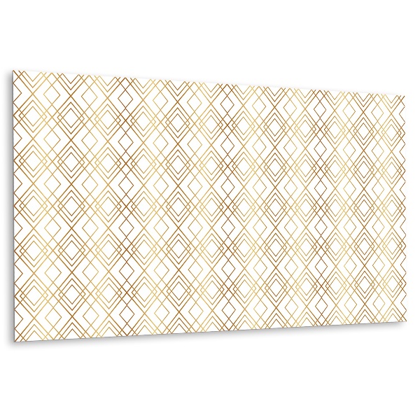 Panou decorativ perete cu linii decorative aurii