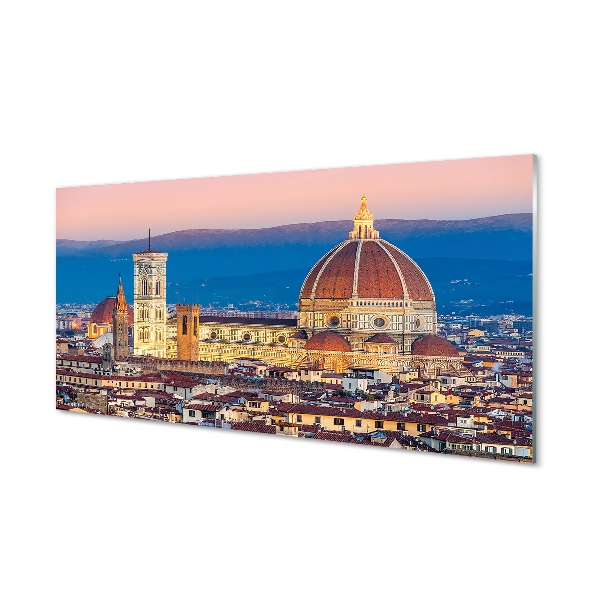 Tablou sticlă Italia Panorama Nocturnă A Catedralei