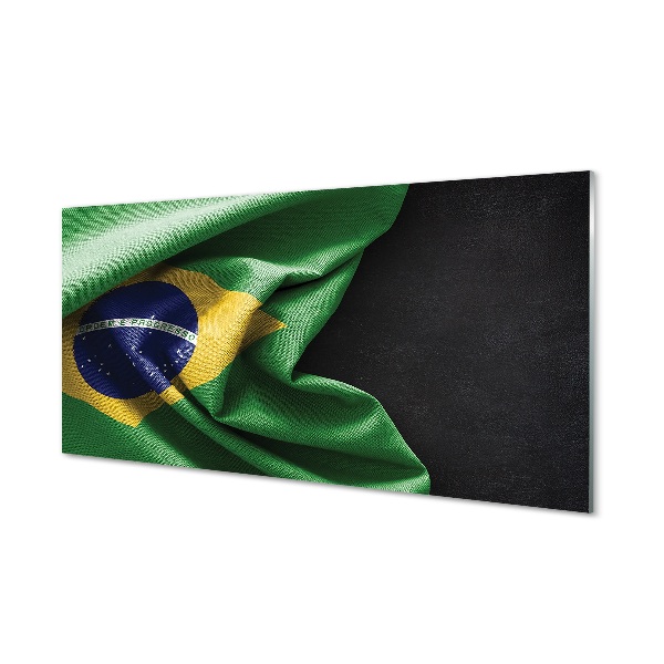 Fotografie imprimată pe sticlă Steagul Brazilian Mototolit