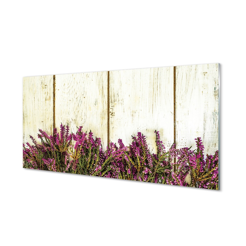 Tablou printat pe sticlă Flori De Bord Violet