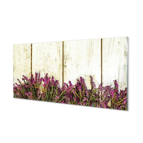 Tablou printat pe sticlă Flori De Bord Violet