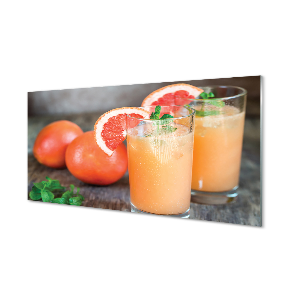 Tablou printat pe sticlă Cocktail Cu Grapefruit