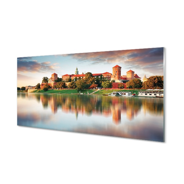 Tablou de sticlă Castelul Cracovia De Pe Vistula