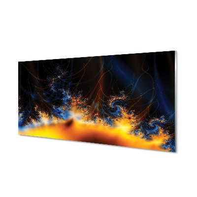 Tablou de sticlă Pete Neclare Galben-Albastru