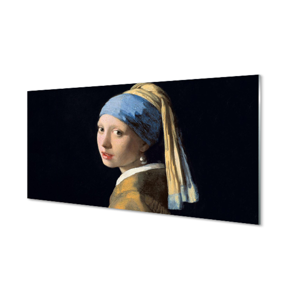 Tablou pe sticlă Johannes Vermeer - Fata Cu Un Cercel De Perle