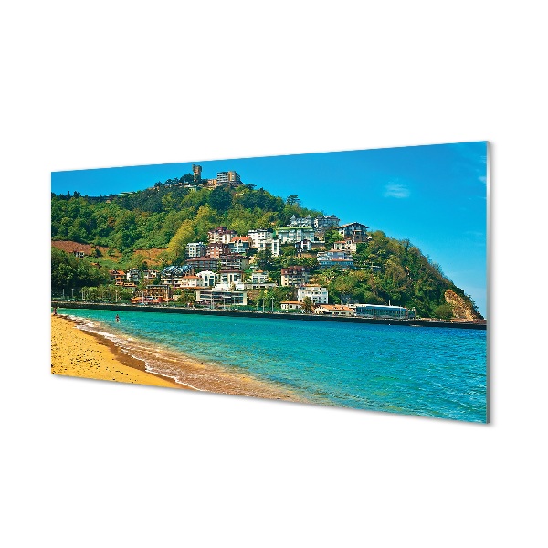 Fotografie imprimată pe sticlă Spania Plaja Pe Un Deal