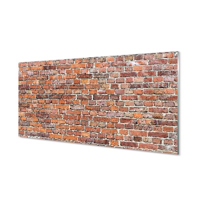 Tablou de sticlă Perete De Cărămidă Roșie